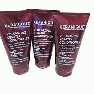 Keranique Volumizing Keratin Conditioner 4.5 oz Lot of 3 Deep Hydration NEW